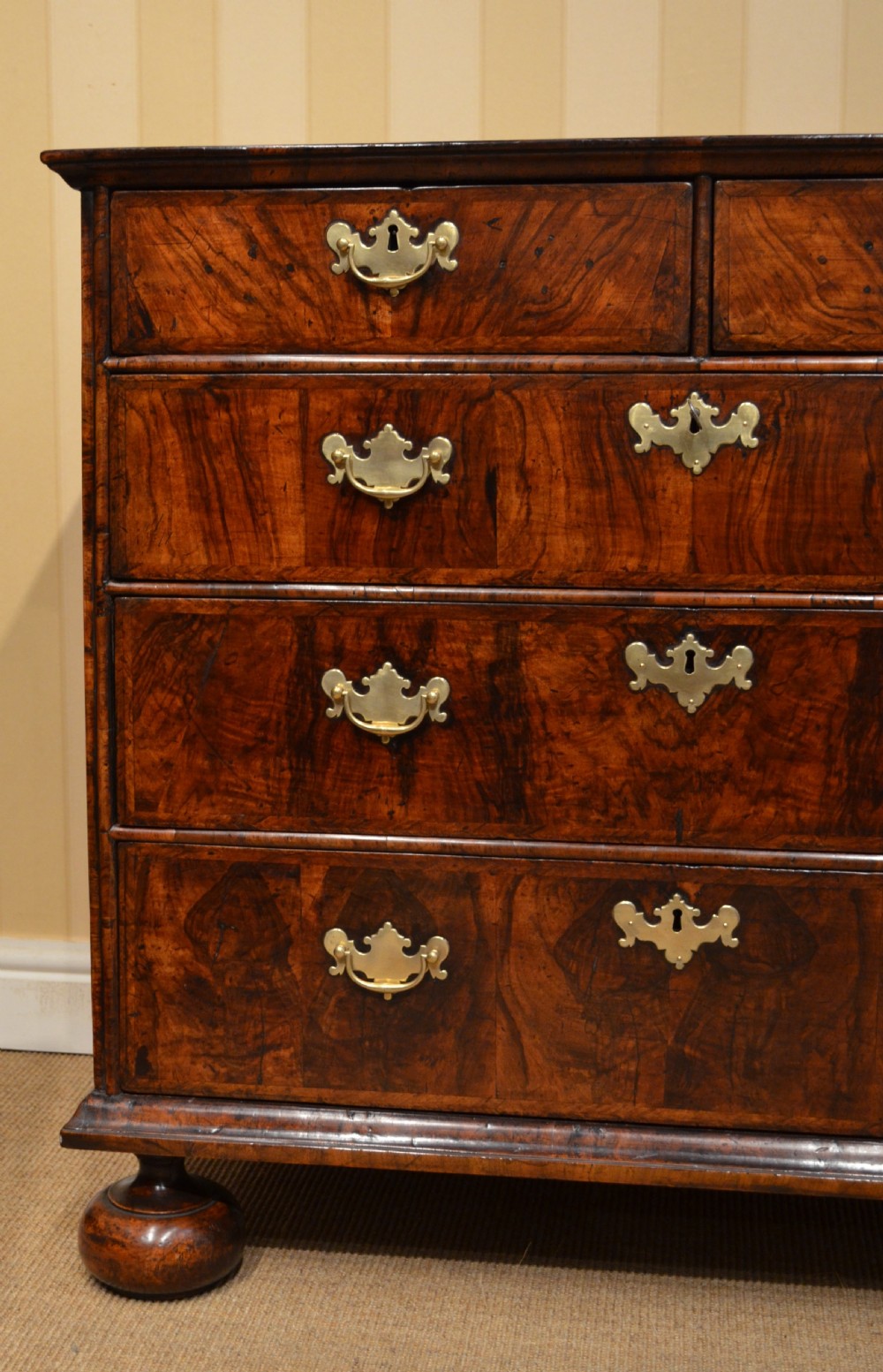 A Fine 18th Century Walnut Veneered Chest of Drawers View II