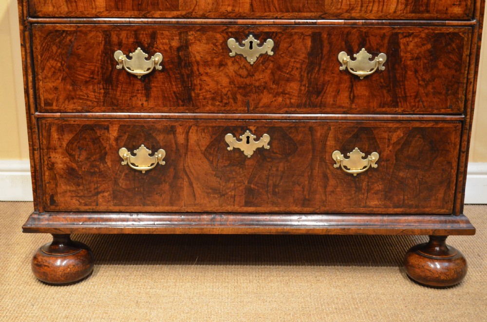 A Fine 18th Century Walnut Veneered Chest of Drawers View V