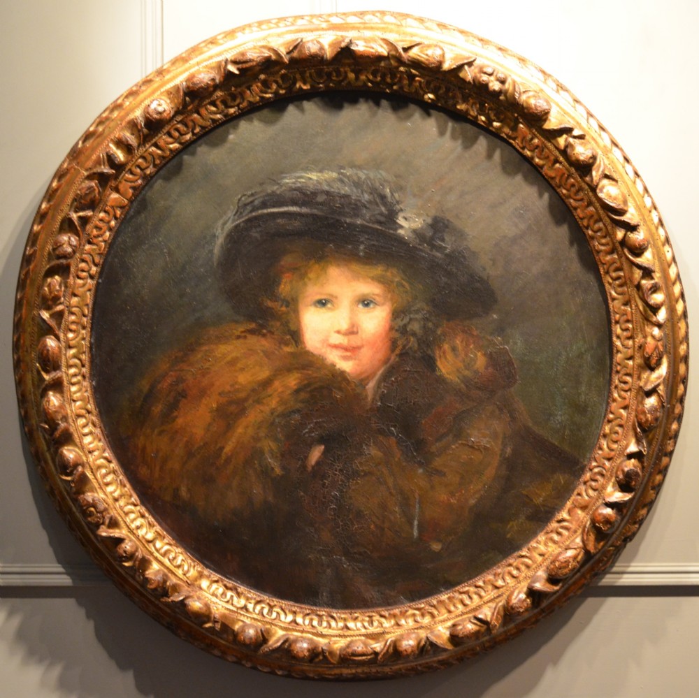 Early 19th Century Oil Portrait of Young Lady