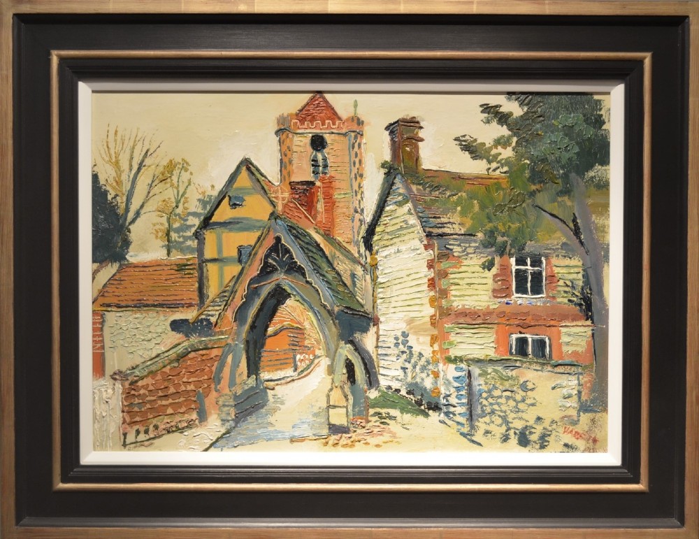 Oil Painting 'The Church at Dorchester on Thames' by Fred Yates