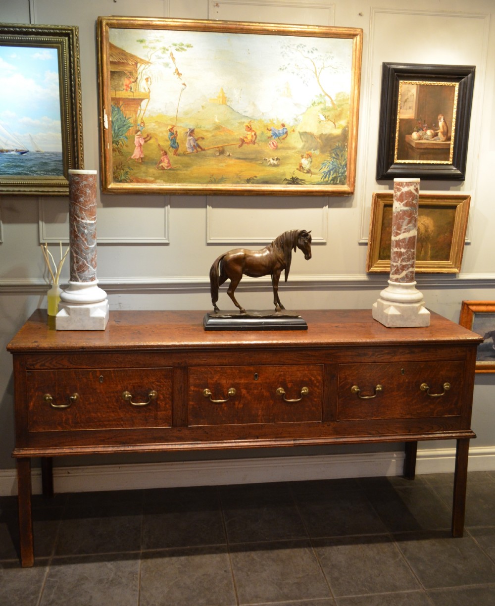 A Beautiful Georgian Oak Dresser Base. View XXI