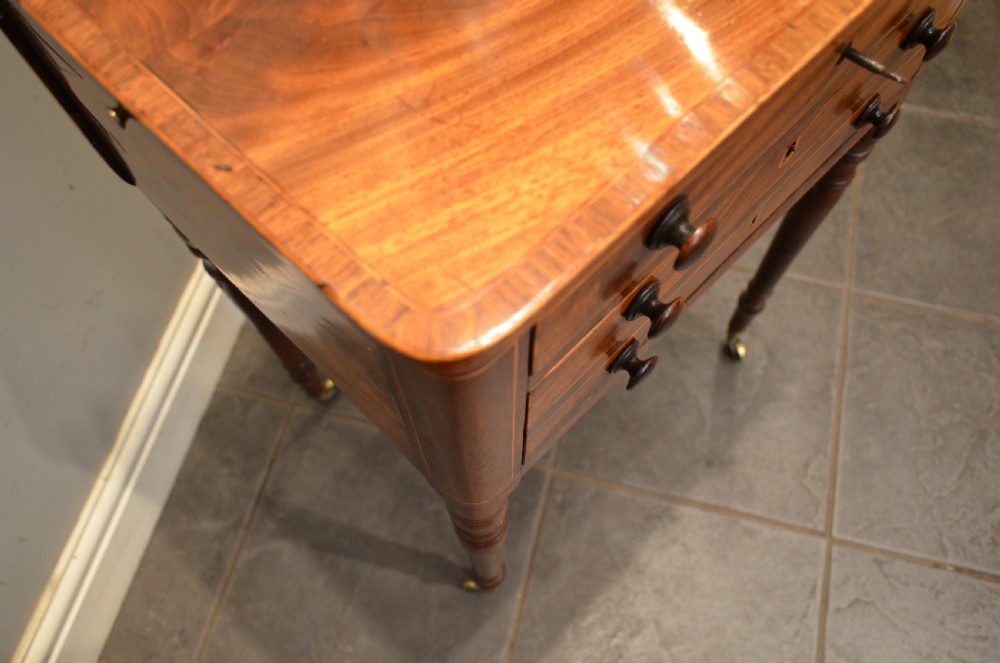Beautiful Regency Mahogany Writing Table  View XIII