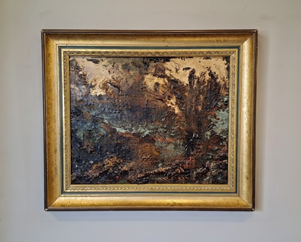 Early 20th Century Oil on Board by R Jacobs 'Storm Over Ham Common' 