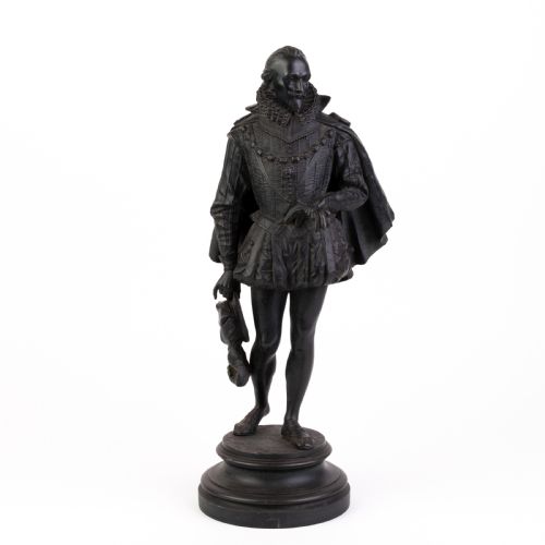 Large Cast Spelter Sculpture of William Shakespeare 19th Century 
