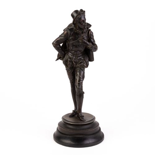 Cast Spelter Sculpture of a Courtier 19th Century 
