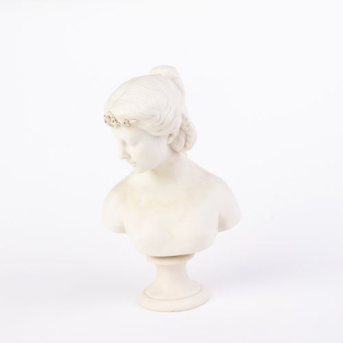 Copeland Parian Ware Bust of Clythie 19th Century
