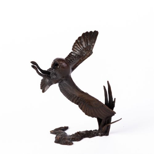 Richard Cooper Bronze Owl Sculpture 
