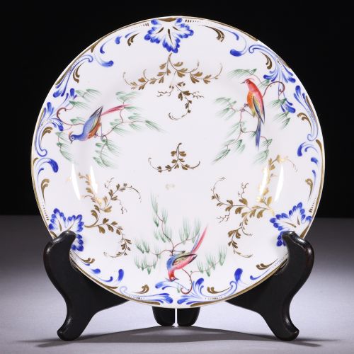 Georgian 18th Century Samuel Alcock Porcelain Painted Plate
