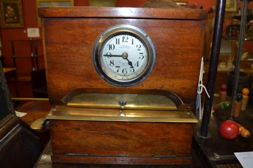 Time Recording Factory Clocking in Clock with Keys, Leeds Ltd,early 20th Century, C1930