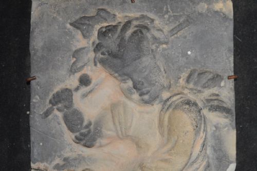 LATE 18TH CENTURY CHINESE MEMORIAL OR FUNEREAL TILE PANEL C 1790