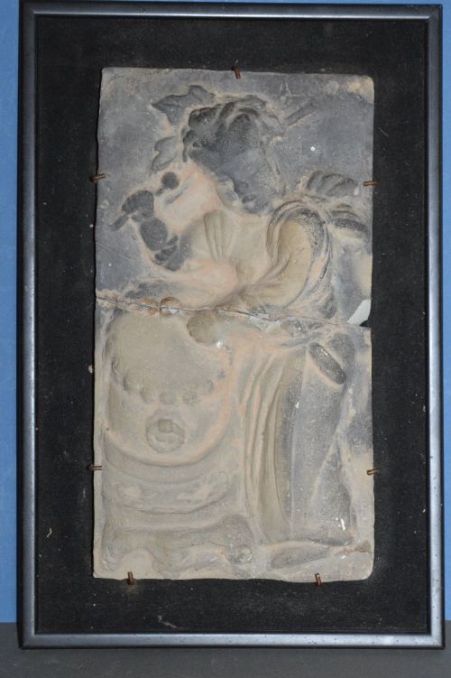 LATE 18TH CENTURY CHINESE MEMORIAL OR FUNEREAL TILE PANEL C 1790 - ADDITIONAL PHOTO 1