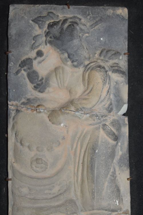 LATE 18TH CENTURY CHINESE MEMORIAL OR FUNEREAL TILE PANEL C 1790 - ADDITIONAL PHOTO 2