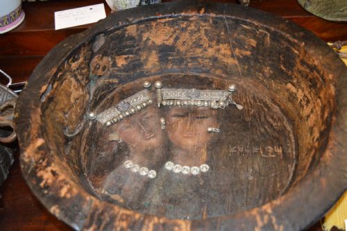 19th Century Russian Christianing Bowl,iconographic Paintings,c1820