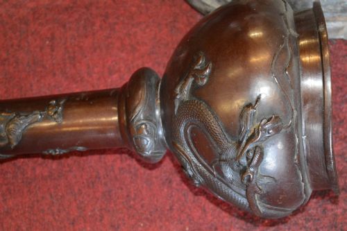 LARGE 19TH CENTURY CHINESE BRONZE SECTIONAL JARDINIERE C1870 - ADDITIONAL PHOTO 7