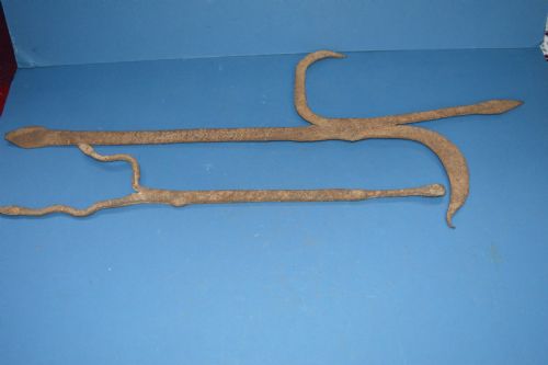2 Large 19th Century African Cast Iron Currency Pieces, Congo, C1890 (Pt Collection 21 Pieces)