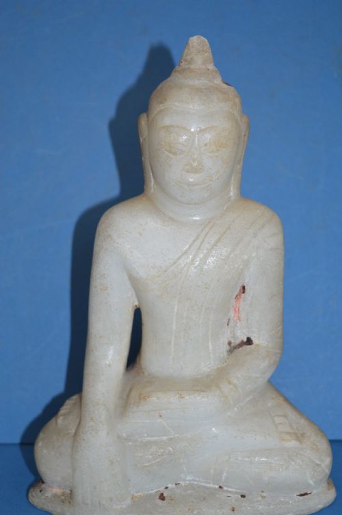 19th Century Alabaster Buddha,c1870.probably Burmese or Indian.