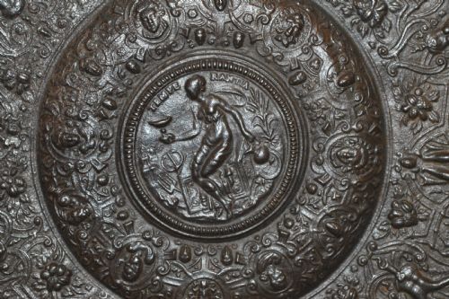 LARGE BRONZE PLATE GRAND TOUR PIECE CLASSICAL DECORATIONC 1870 - ADDITIONAL PHOTO 5