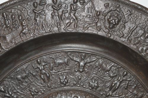 LARGE BRONZE PLATE GRAND TOUR PIECE CLASSICAL DECORATIONC 1870 - ADDITIONAL PHOTO 6