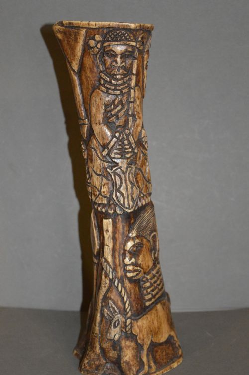 Large African Carved Water Buffalo Thigh Bone, C1910