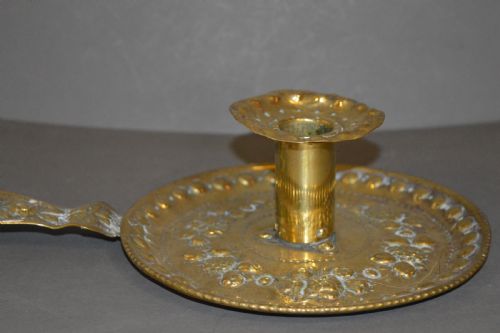 Art Nouveau Brass Candle/chamberstick,c1900