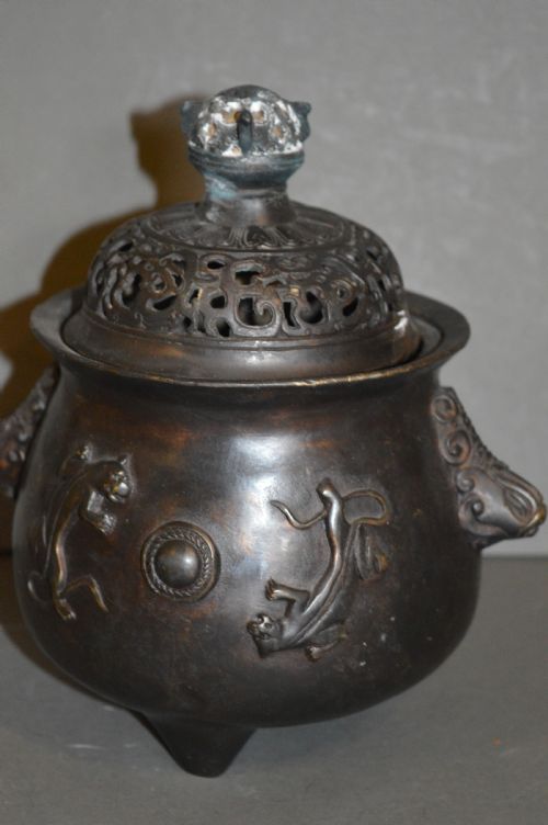 Chinese Qing Dynasty Bronze Censer, C1890
