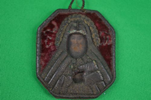 Small Hand Painted Russian Icon, C1850