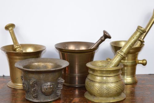 Collection of 5 Mortars / 4 Pestles, Dating 16th -18th Century