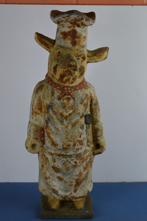 Huge Cast Iron Butchers Window Display Pig, C1890