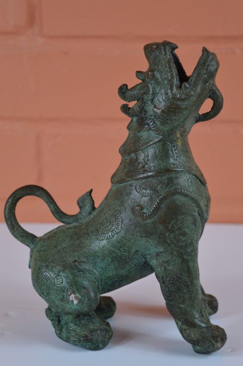 Tibetan Bronze Temple Lion, C1880