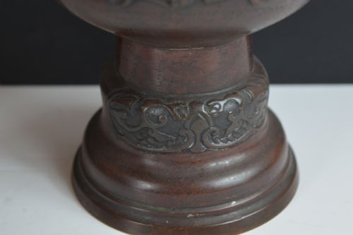 LARGE CHINESE BRONZE VASE C1890 - ADDITIONAL PHOTO 6