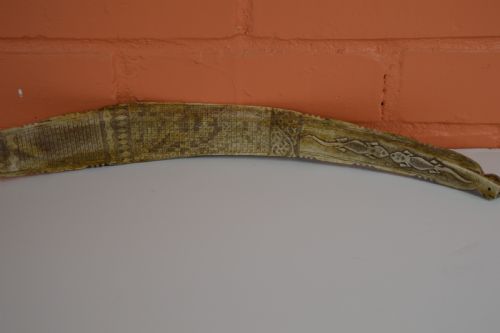 Maori / Oceanic Rib Bone Scrimshaw, C 1880