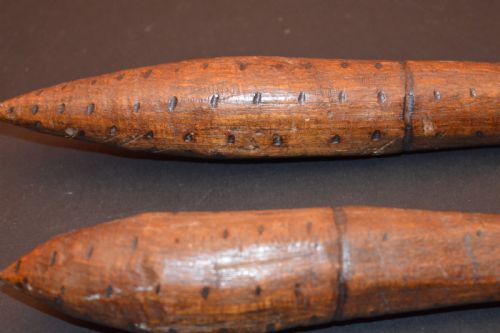 PAIR ABORIGINAL THROWING CLUBS C1880 - ADDITIONAL PHOTO 1