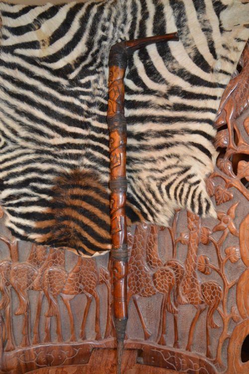 African Carved Bone Tribal Staff/ Stick, C1900