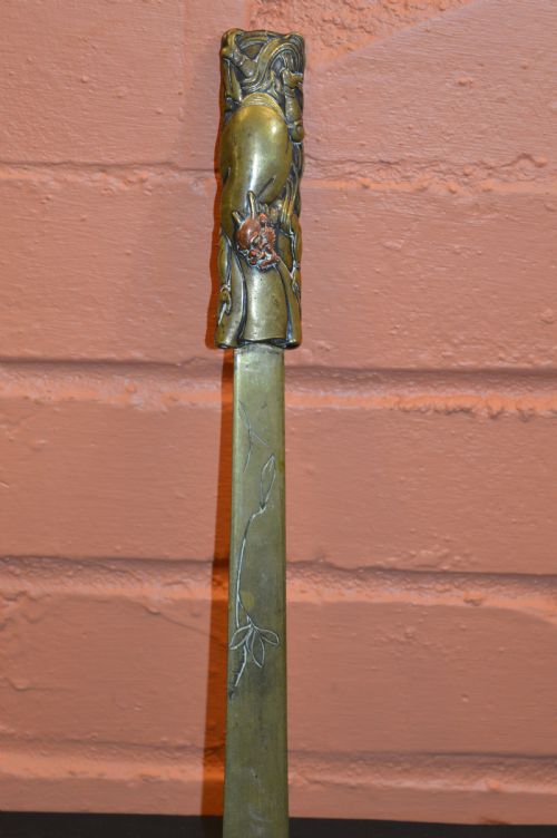 Japanese Bronze Letter Opener/page Turner , C1880
