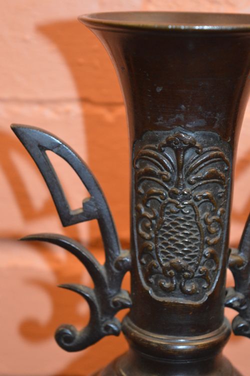 LARGE JAPANESE BRONZE VASE C1890 - ADDITIONAL PHOTO 5