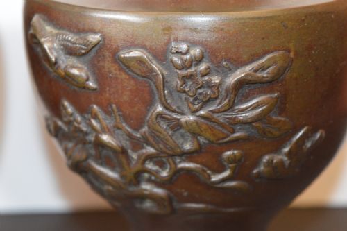 PAIR LARGE 36KG CHINESE BRONZE ALTAR VASESC1880 - ADDITIONAL PHOTO 6