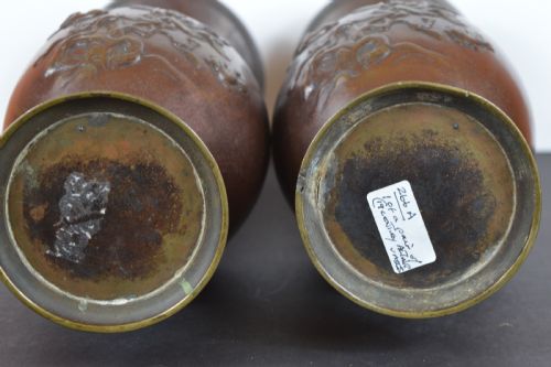 PAIR LARGE 36KG CHINESE BRONZE ALTAR VASESC1880 - ADDITIONAL PHOTO 13