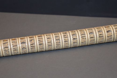 SHARK VERTEBRAE WALKING STICK HORN HANDLE C1860 - ADDITIONAL PHOTO 2