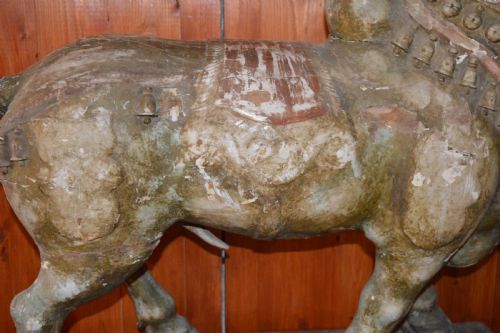 LARGE 93CM CARVED WOODPOLYCHROME NANDI STATUE C1800 - ADDITIONAL PHOTO 7