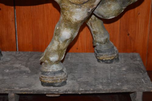 LARGE 93CM CARVED WOODPOLYCHROME NANDI STATUE C1800 - ADDITIONAL PHOTO 10