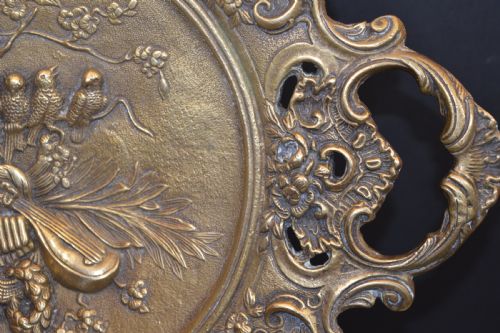 LARGE 4 KG BRONZE CENTRE PIECEDECORATIVE PLATEC1870 - ADDITIONAL PHOTO 3
