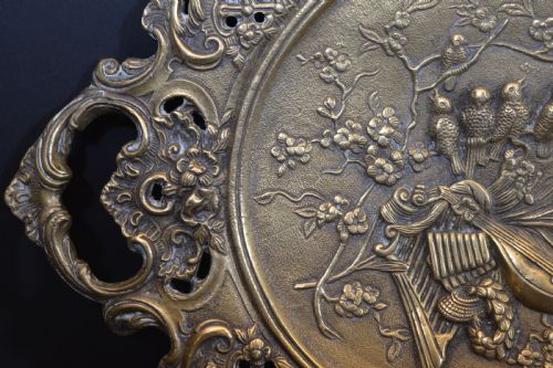 LARGE 4 KG BRONZE CENTRE PIECEDECORATIVE PLATEC1870 - ADDITIONAL PHOTO 4