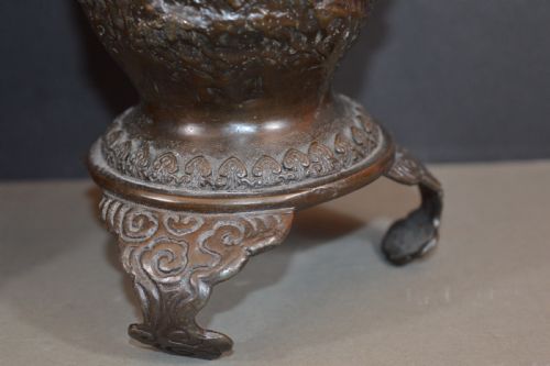 FINE PAIR JAPANESE BRONZE VASESC1880 - ADDITIONAL PHOTO 2