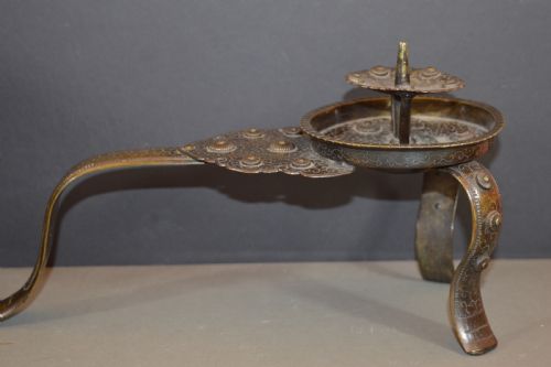 Fine Japanese Bronze Candle Holder,c1890