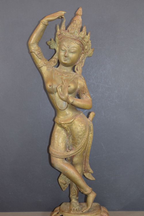 Large (56cm) Tibetan Bronze Goddess Tara, C1890