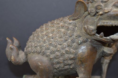 CHINESE BRONZE KYLIN FIGURAL INCENSE BURNERC1790 - ADDITIONAL PHOTO 2