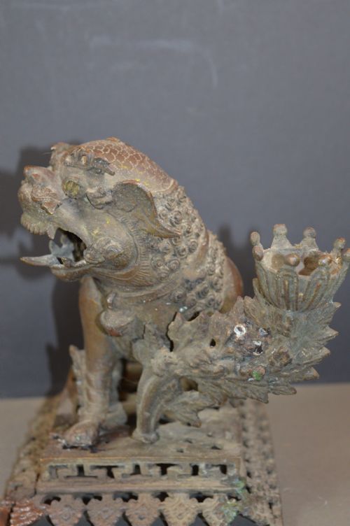 CHINESE BRONZE KYLIN FIGURAL INCENSE BURNERC1790 - ADDITIONAL PHOTO 4