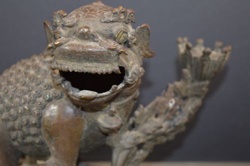 CHINESE BRONZE KYLIN FIGURAL INCENSE BURNERC1790 - ADDITIONAL PHOTO 5