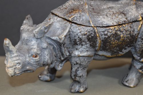 AUSTRIAN COLD PAINTED BRONZE RHINOCEROS INKWELLC1910 - ADDITIONAL PHOTO 4
