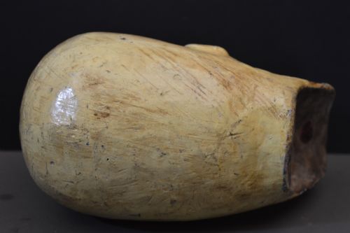 CARVED WOODPAINTED TIBETAN CITIPATI SKULL C1910 - ADDITIONAL PHOTO 3